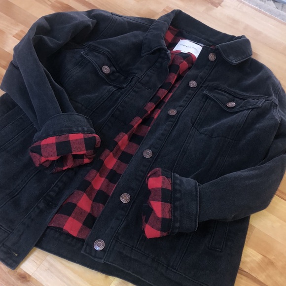 Women’s size sm. Thread and supply black denim jacket - Picture 1 of 4